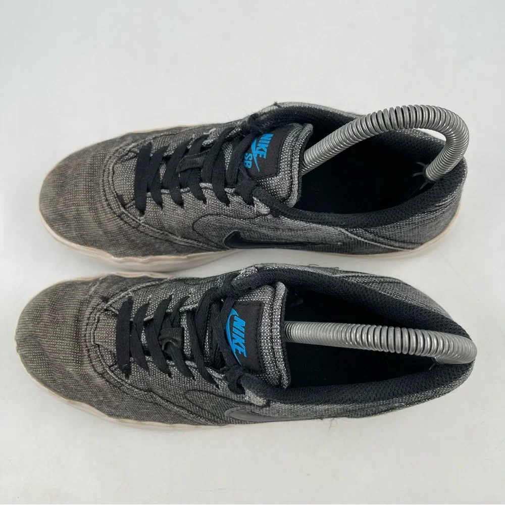 Nike Unisex Kids SB Black White Check Canvas Shoe Lace Up Sneaker - Size 5.5 Y